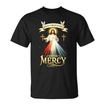 Jesus I Trust In You 神の慈悲 カトリック クリスチャン イエス 長袖tシャツ Tシャツ - Kawaiitshirt