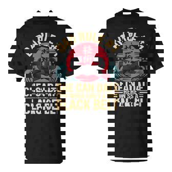 Jiu Jitsu Dad Father Daughter Retro Vintage Dad Rule 1 She T-Shirt | Mazezy