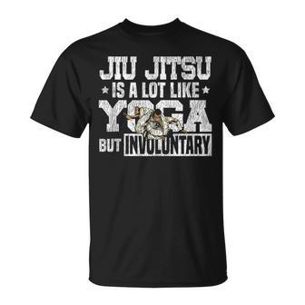 Jiu Jitsu Yoga Vintage Jiu Jitsu Is A Lot Like Yoga But Tank Top T-Shirt | Mazezy