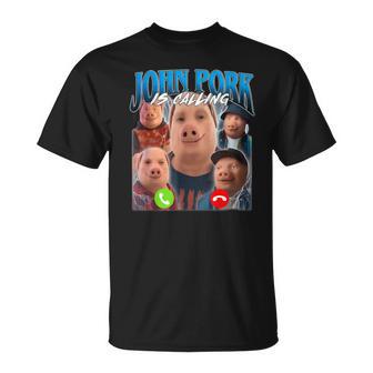 John Pork Nennt Lustiges Gen Z Brainrot Trending Gag Meme T-Shirt - Geschenkecke
