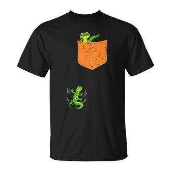 Jolie Chemise Gecko À Poche Pour Enfants T-Shirt - Cadeauxyz