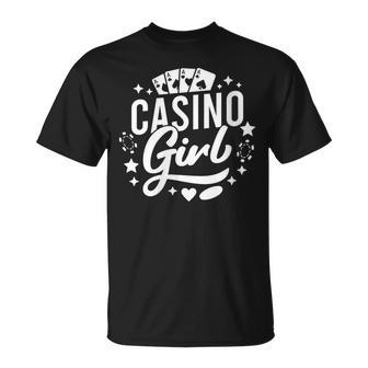 Joueur De Casino Casino Girl Jeux D'argent T-Shirt - Cadeauxyz