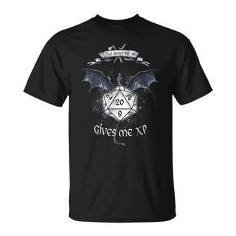 Juego De Rol Dados Dragón W20 Experiencia Xp Camiseta unisex - Regaloses