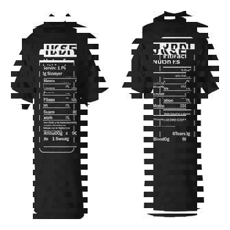 Jukskei Nutrition Facts Sarcastic Player T-Shirt | Mazezy