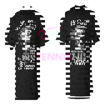 Just A Girl Who Love Tennis & Pandas パンダテニス愛好家 Tシャツ - Kawaiitshirt