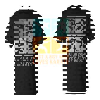 Just A Boy Who Loves Karate Martial Arts Karate Lover Karate T-Shirt - Monsterry