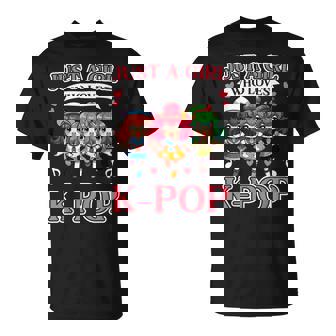 Just A Girl Who Loves K-Pop Fan Korean Music Finger Heart T-Shirt | Mazezy