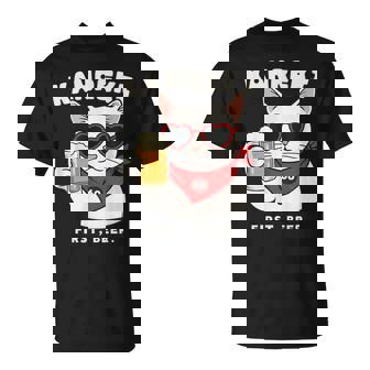 Kanreki 還暦 60歳 記念 猫 サングラス ビール 大人のユーモア Tシャツ - Kawaiitshirt