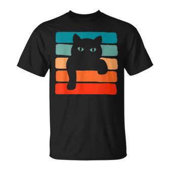 Katzenhemd Retroonnenuntergang Crazy Cat Lady T-Shirt - Geschenkecke