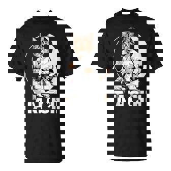 Kawaii Cat Demonstrating Tai Chi Martial Arts Yin & Yang T-Shirt | Mazezy