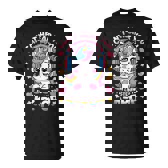 Kawaii Cute Unicorn Can’t Hear You I’m Listening To K-Pop T-Shirt | Mazezy