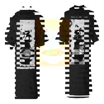 Kawaii Ramen Cat Cute Japanese Food For Anime Noodle Lovers T-Shirt - Monsterry