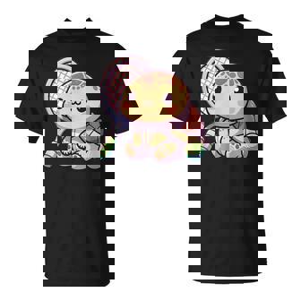 Kawaii Tennis Turtle With Racket And Ball Sports T-Shirt | Mazezy