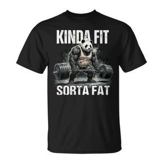 Kinda Fitorta Fat Gym Panda Halterofilia Entrenamiento Fitness Camiseta unisex - Regaloses