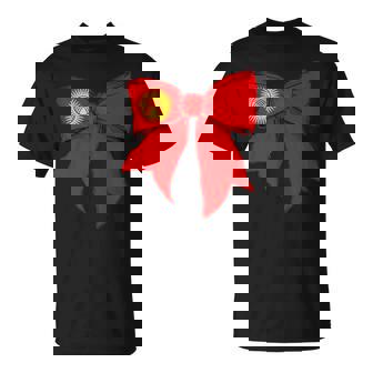 Kyrgyzstan Kyrgyz Pride Flag Girl Coquette Bow Ribbon Tank Top T-Shirt | Mazezy