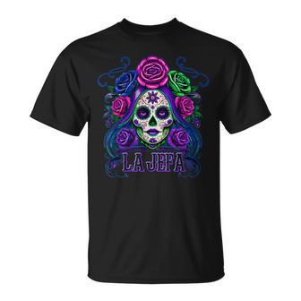 La Jefa Calavera De Azúcar Arte Femenino Mexicano Camiseta unisex - Regaloses