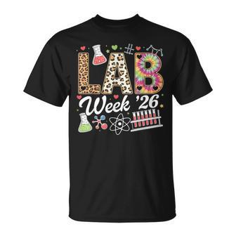 Lab Week 2026 Laboratory Tech Leopard Medical Technician T-Shirt - Monsterry