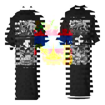Laos Flag Laotian Roots Laos Heritage Proud Laotian Laotian T-Shirt | Mazezy