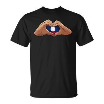 Laos Heart Lao Laotian Flag Day T-Shirt | Mazezy