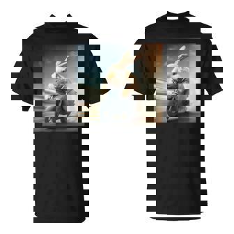 Lapin Conduit Moto Mobylette Lapin De Pâques Motard Drôle T-Shirt - Cadeauxyz