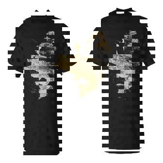 Largemouth Bass Fishing Adventure Angler Silhouette Nature Tank Top T-Shirt | Mazezy