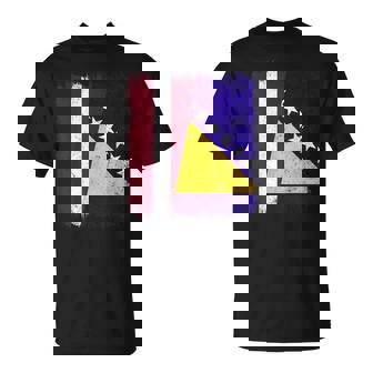 Latvia Bosnia And Herzegovina Half Flag T-Shirt | Mazezy