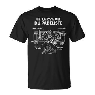 Le Cerveau De Padeliste Padel Padeliste Pade Joueur Humour T-Shirt - Cadeauxyz