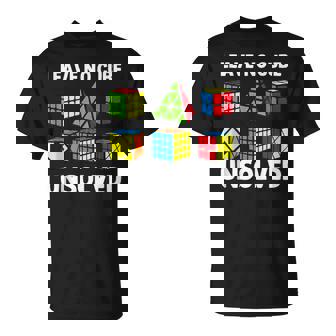 Leave No Cube Unsolved Puzzle Cubes Math Teacher Tank Top T-Shirt | Mazezy