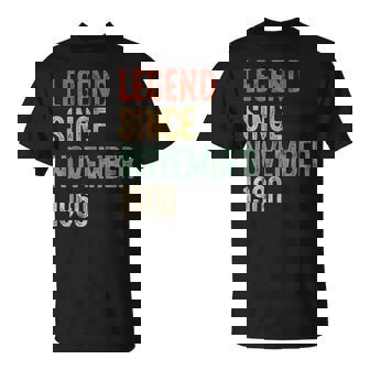 Legend November 1960 65Th Birthday 65 Year Old T-Shirt | Seseable CA