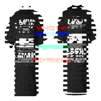 Lesotho I Love My Hot Lesothan Boyfriend T-Shirt | Mazezy