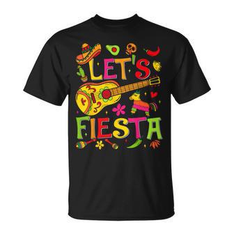 Let's Fiesta Cinco De Mayo Mexican Taco Cinco De Mayo T-Shirt | Seseable UK