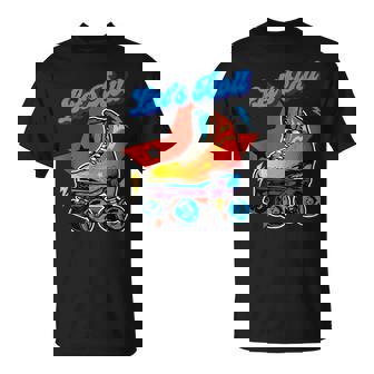 Let’s Roll Retro 1970s 1980s Roller Skating Vintage Skater T-Shirt | Mazezy