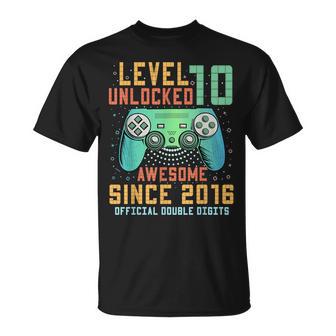 Level 10 Unlocked Official Double Digits 10Th Birthday Boy T-Shirt | Seseable UK
