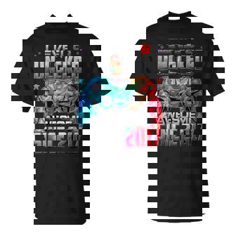 Level 9 Unlocked Awesome Since 2017 9Th Birthday Boy Gamer T-Shirt - Seseable