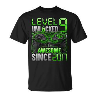 Level 9 Unlocked 9 Year Old For Boys 9Th Birthday Boy T-Shirt - Thegiftio UK