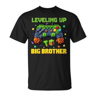 Leveling Up To Big Brother Gamer Pixel T-Shirt - Monsterry