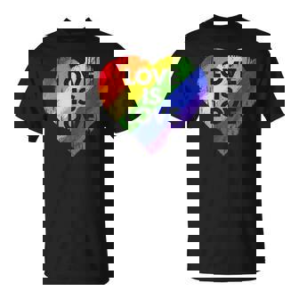 Lgbt Love Is Lovetシャツレトロハートゲイレズビアンプライド月間 Tシャツ - Kawaiitshirt