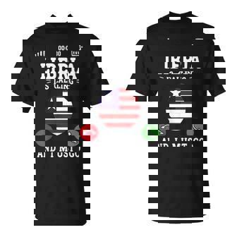 Liberia Flag Liberian Liberia Is Calling T-Shirt | Mazezy