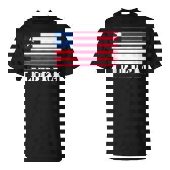 Liberia Liberian Flag Liberian Roots Liberian Pride T-Shirt | Mazezy