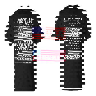 Liberian And American Flag Liberia Pride Roots Heritage T-Shirt | Mazezy