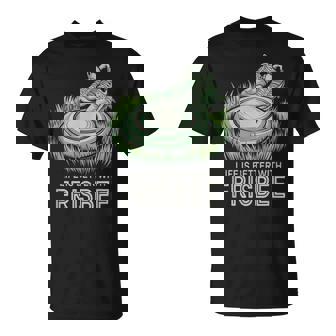 Life Is Better With Outdoor Flying Disc In The Park Vibes T-Shirt | Mazezy