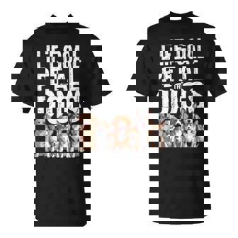Life Goal Pet All The Dogs Retro Dog Lover T-Shirt | Seseable UK