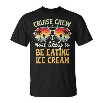 Most Likely To Eating Ice Cream Matching Family Cruise 2026 T-Shirt - Monsterry