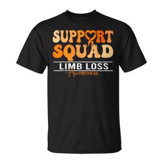Limb Loss Awareness Support Limb Loss Orange Ribbon T-Shirt - Monsterry