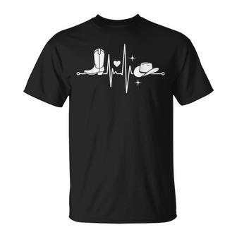 Line Dance Herzschlag Ekg Puls Line Dance Western T-Shirt - Geschenkecke