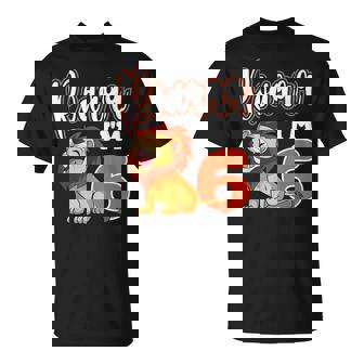 Lion 6th Birthday Roar Party Safari Jungle Zoo Adventure T-Shirt | Mazezy