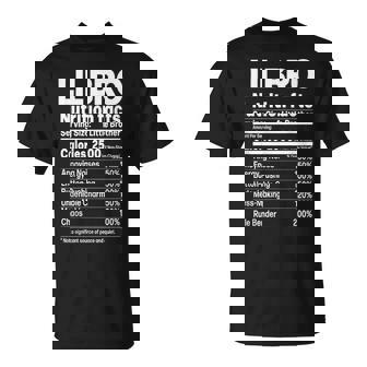 Little Brother Sibling Humor Lil Bro Nutrition Facts T-Shirt - Monsterry