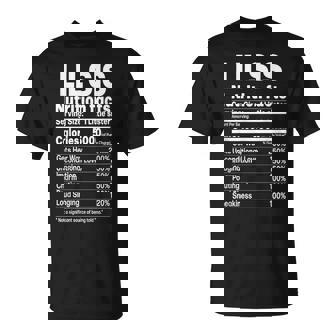 Little Sister Sibling Humor Lil Sis Nutrition Facts T-Shirt - Thegiftio