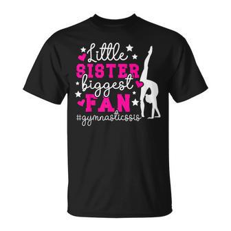 Little Sister Gymnastics Sister Of A Gymnast Sister Small Black T-Shirt - Thegiftio UK
