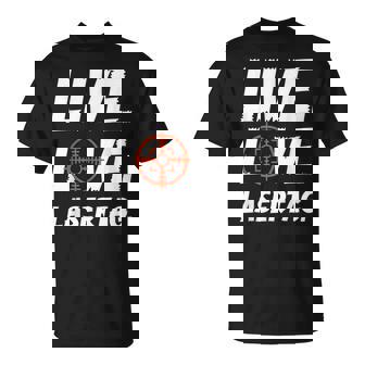 Live Love Lasertag Tactical Laser Tag Arena Team T-Shirt | Mazezy